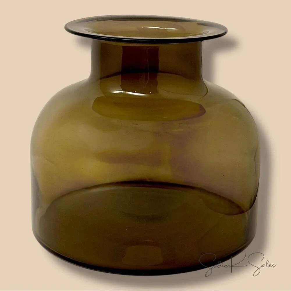 9x10 Smoked Glass Vase Brown‎ – Threshold Studio McGee, Target 2021 NIB